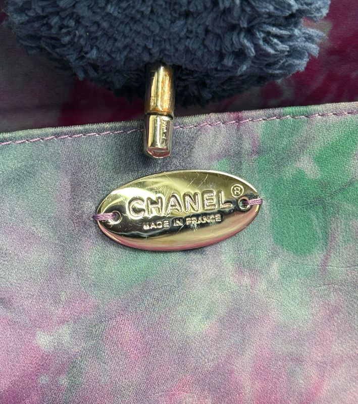 Chanel Navy Shearling Quilted CC Timeless Chain Shoulder Bag