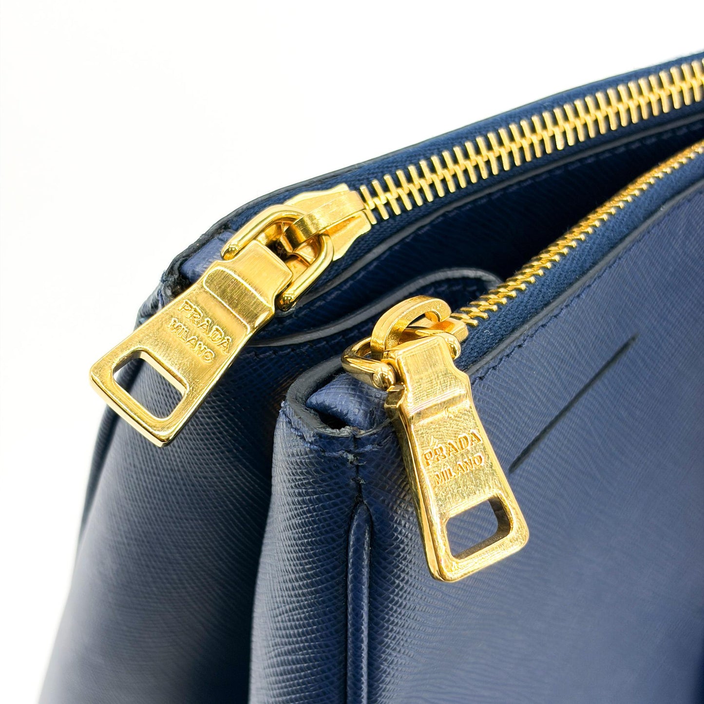 Prada Saffiano Luxe Tote Bag Navy
