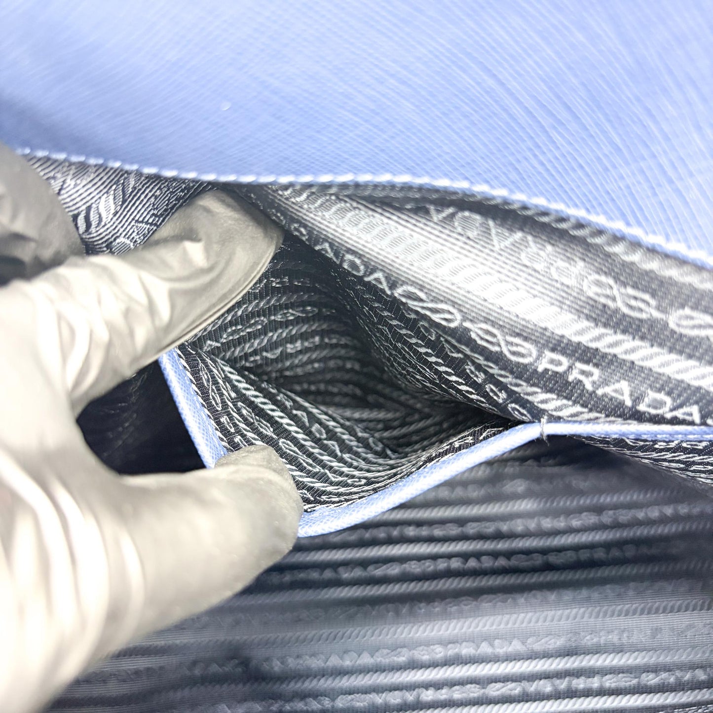 Prada Saffiano Luxe Tote Bag Navy