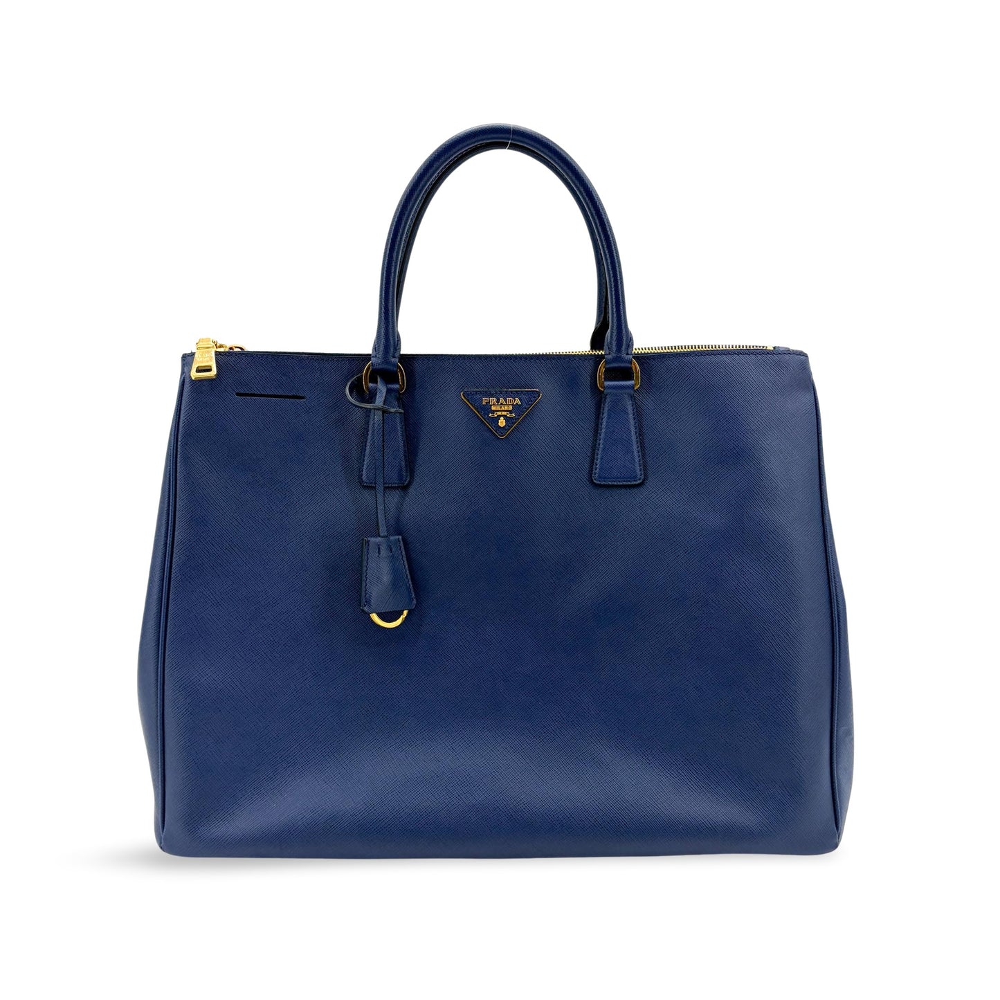 Prada Saffiano Luxe Tote Bag Navy