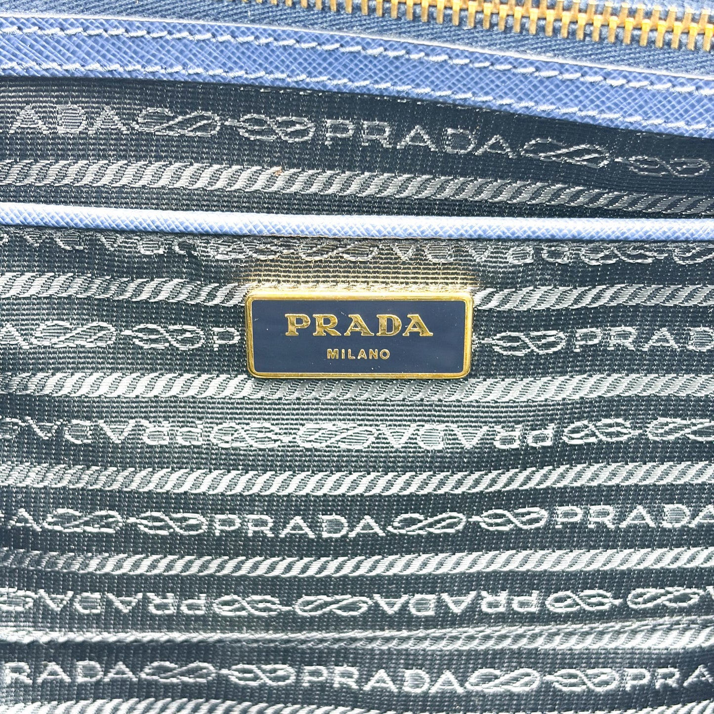 Prada Saffiano Luxe Tote Bag Navy