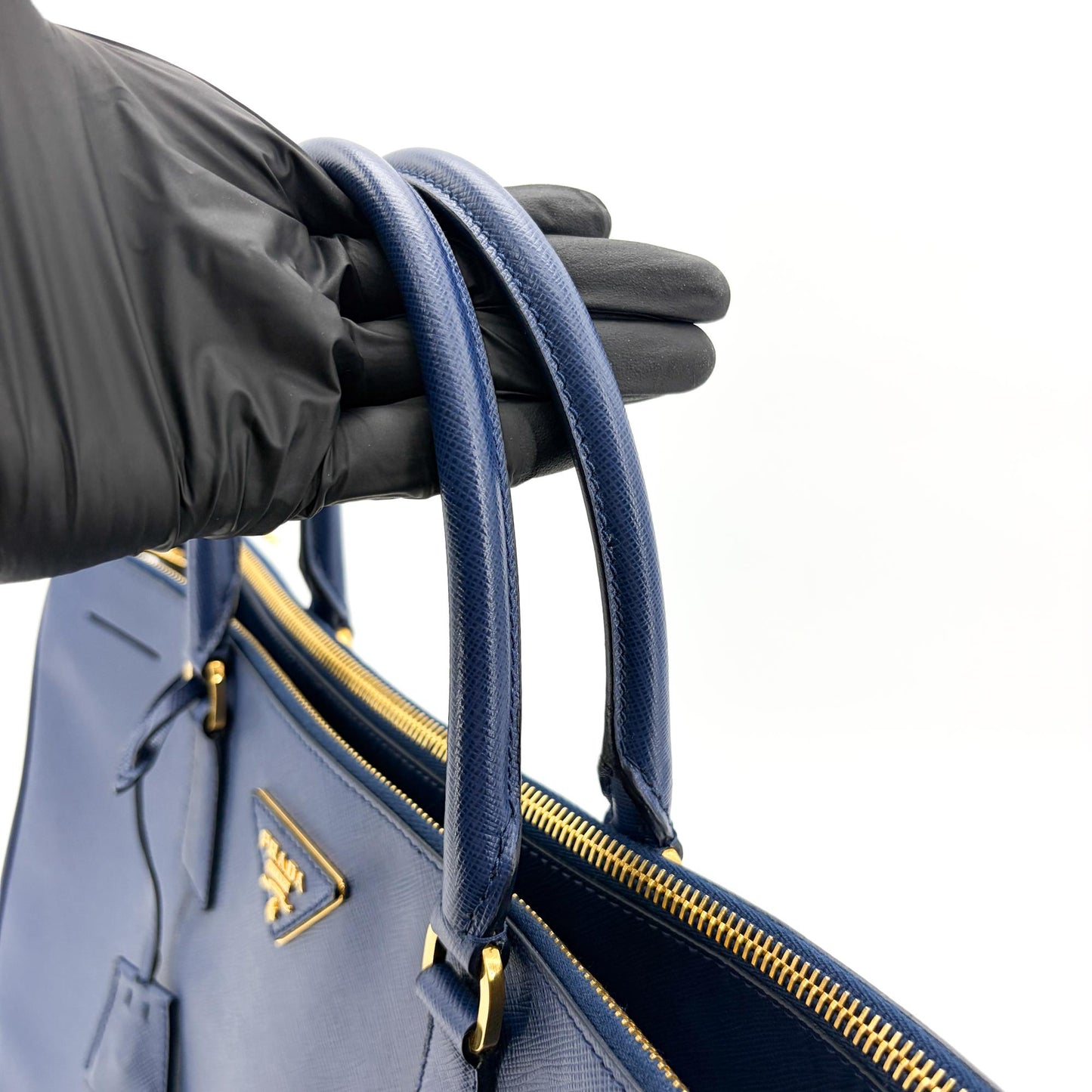 Prada Saffiano Luxe Tote Bag Navy