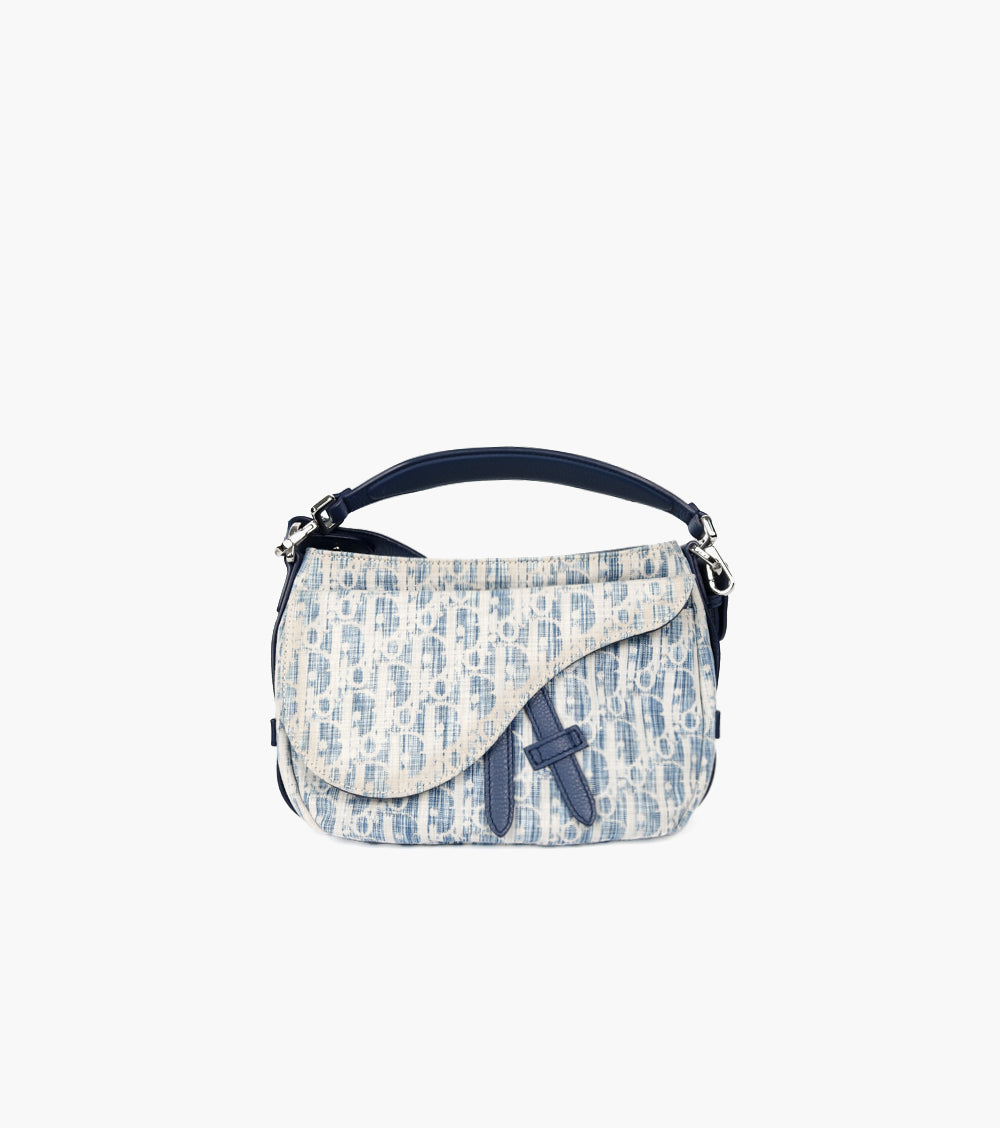Dior Sky Blue Oblique Saddle Bag