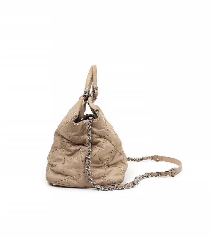 Chanel Beige Quilted Big CC 2WAY Bag