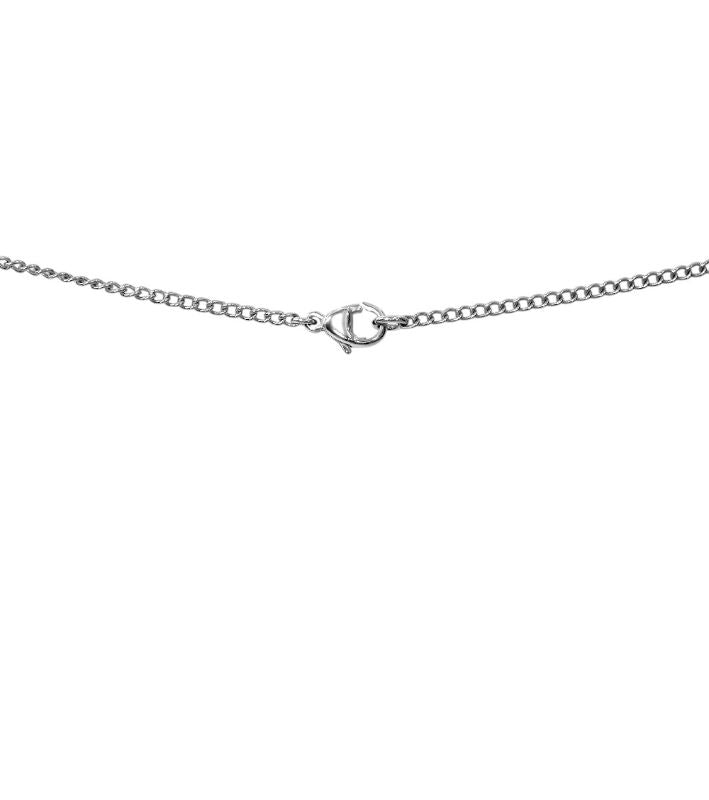 Chanel Pearl CC Silver Necklace