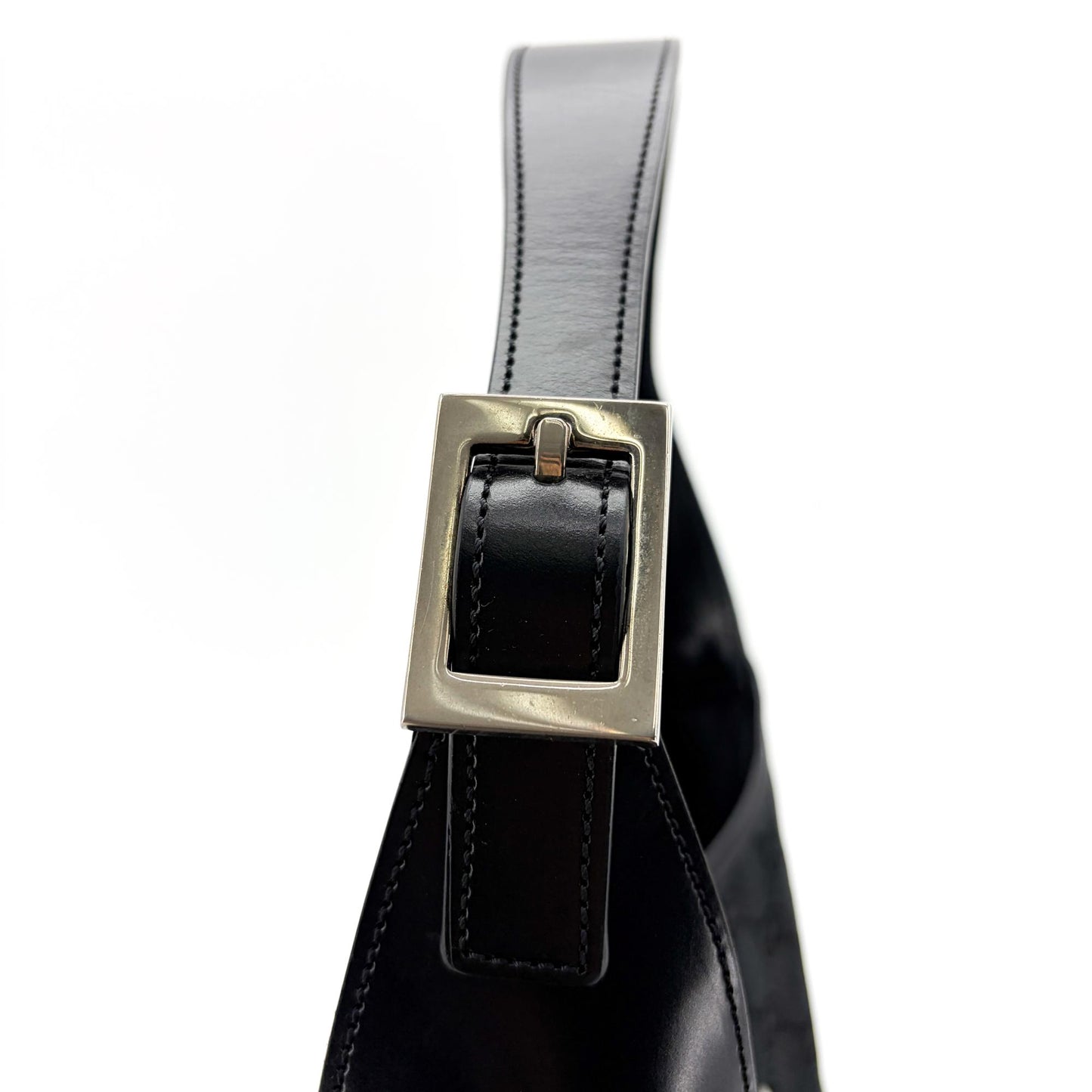 Gucci Jackie GG Canvas Piston Shoulder Bag Black