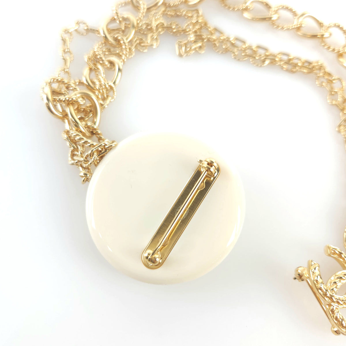 CC Coin Chain Brooch