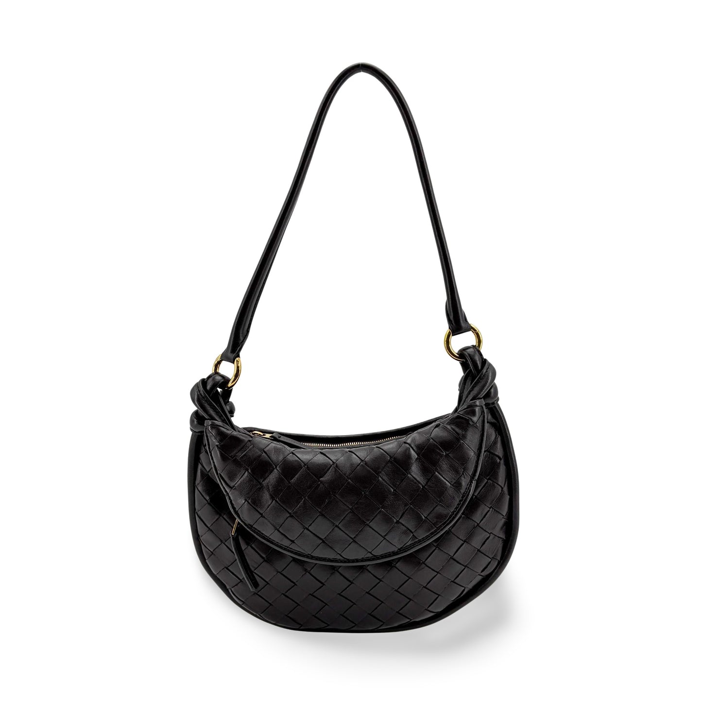 Bottega Veneta Small Gemelli Shoulder Bag Black