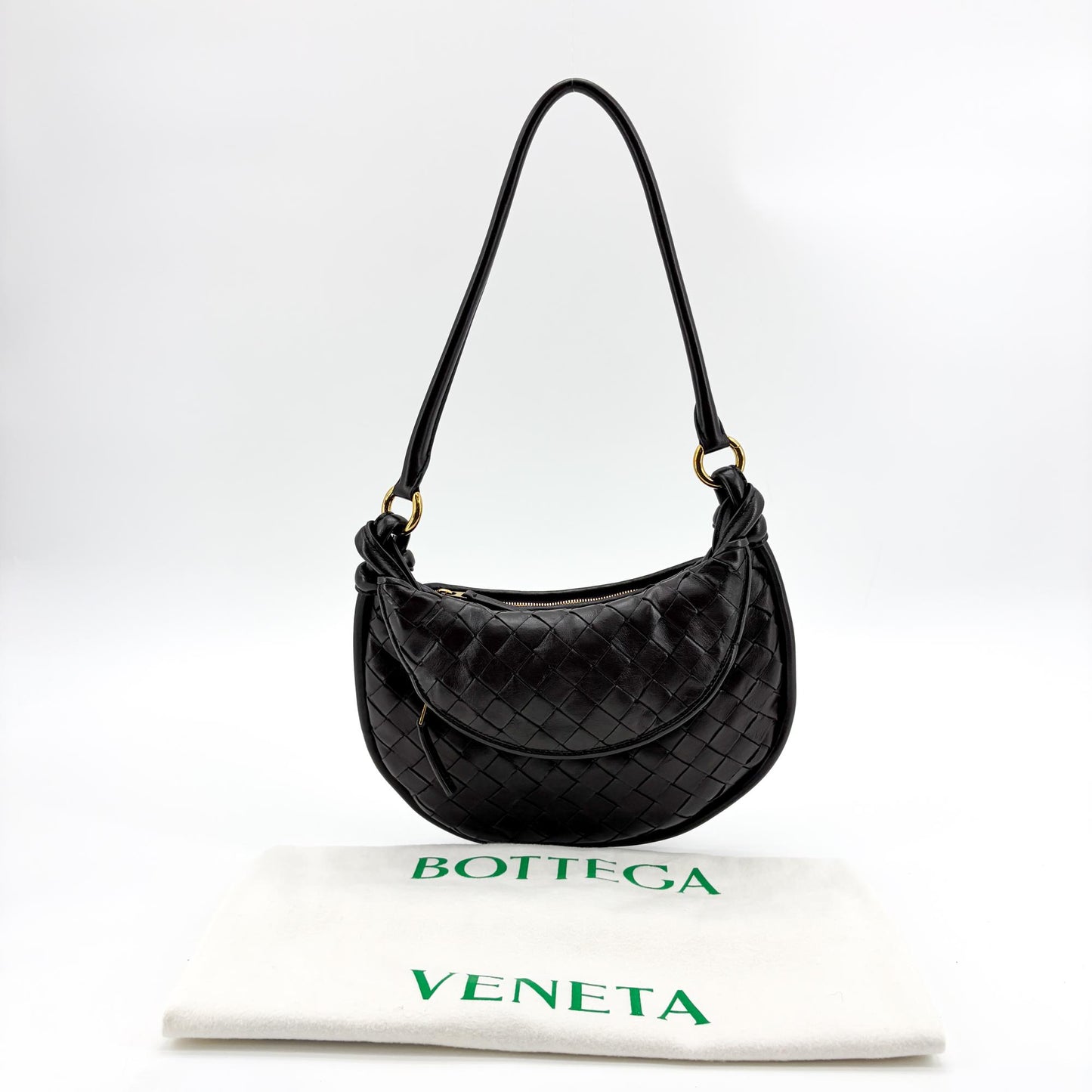 Bottega Veneta Small Gemelli Shoulder Bag Black