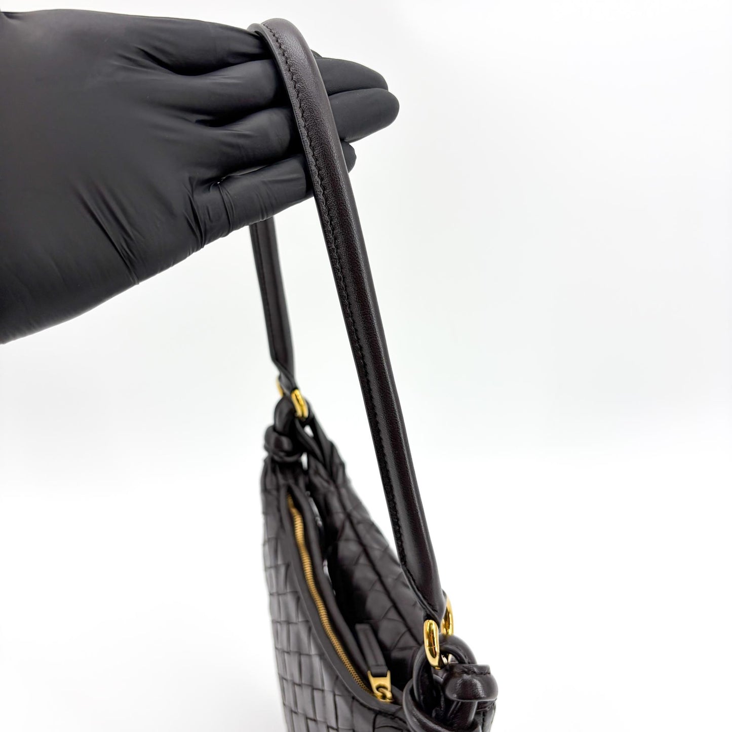Bottega Veneta Small Gemelli Shoulder Bag Black