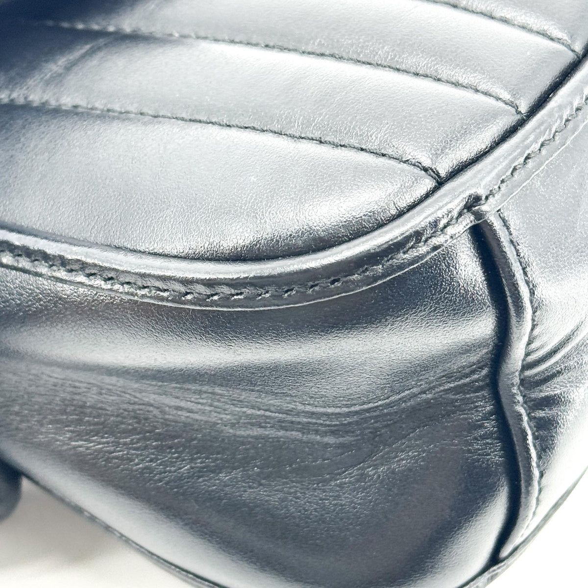 Gucci GG Marmont Mini Top Handle Bag Black Silver