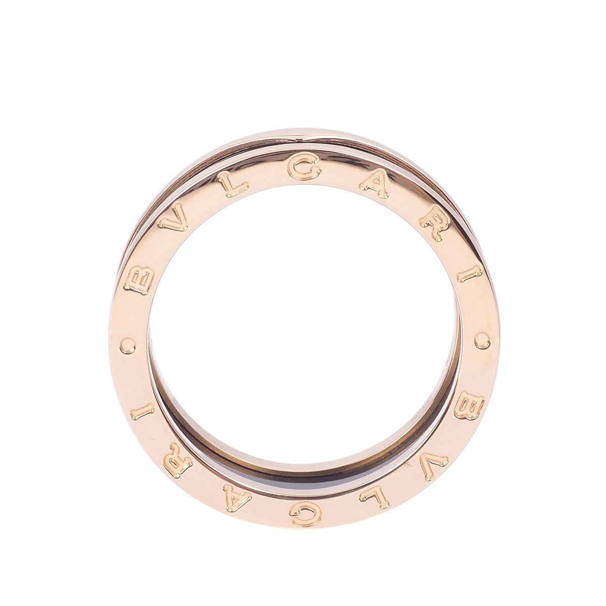 Bulgari 347059 Rose Gold Ceramic B.Zero1 2-Band Ring