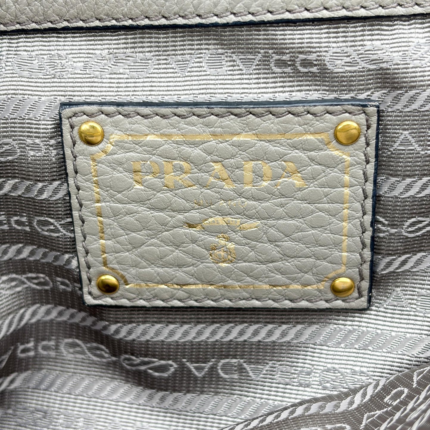 Prada Vitello Phoenix Crossbody Tote Bag Grey