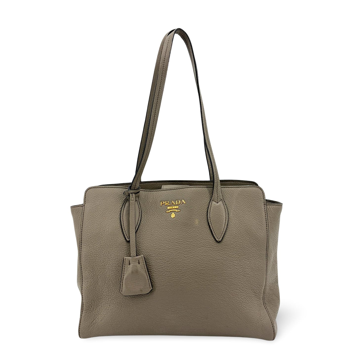 Prada Vitello Phoenix Crossbody Tote Bag Grey