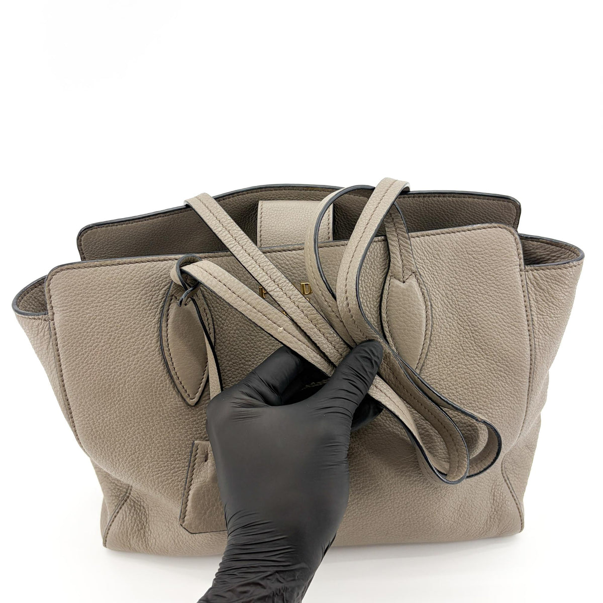 Prada Vitello Phoenix Crossbody Tote Bag Grey
