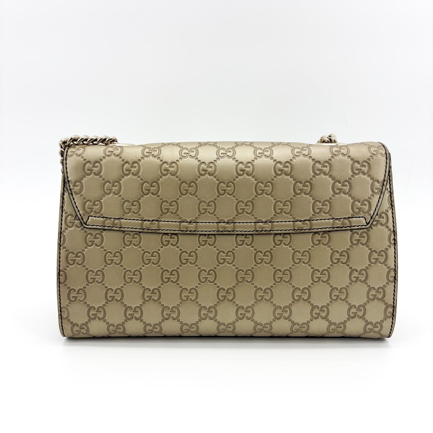 Gucci Emily Guccisima Chain Shoulder Bag Gold