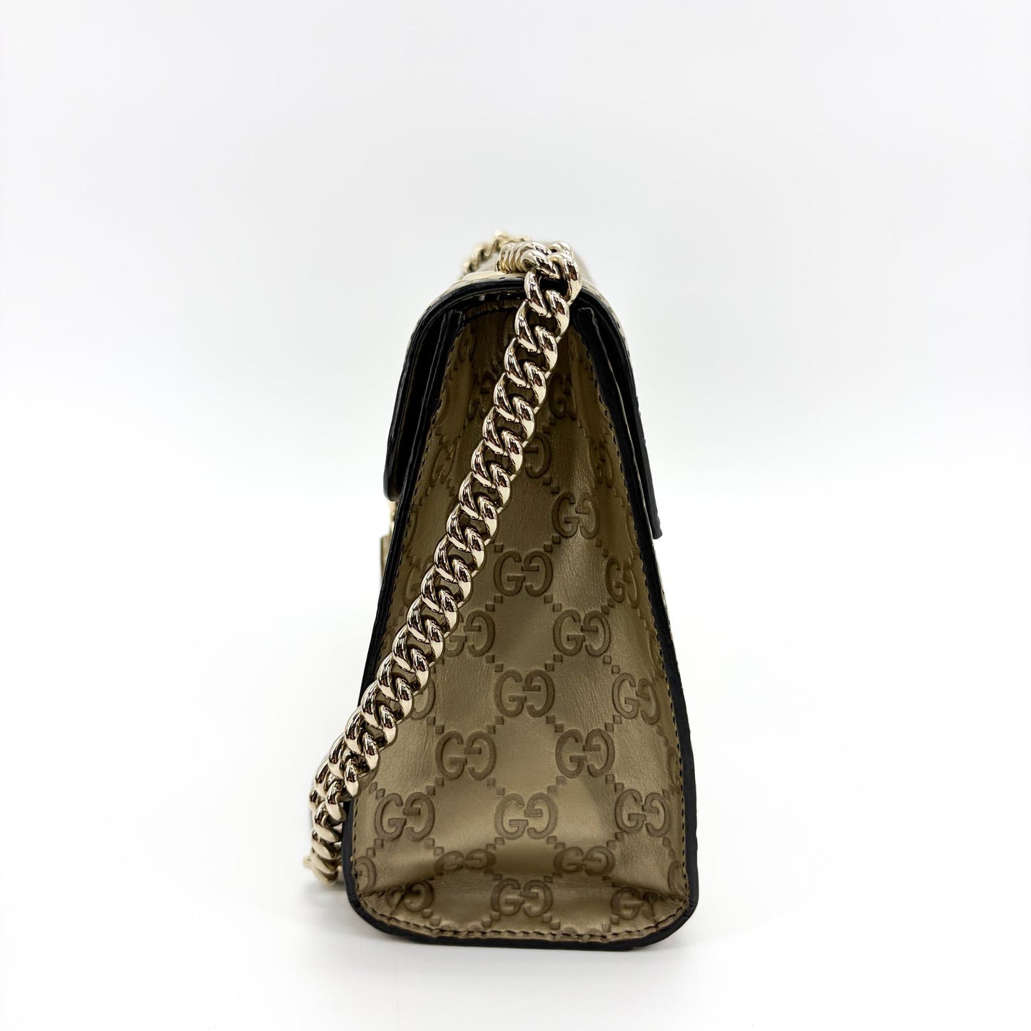 Gucci Emily Guccisima Chain Shoulder Bag Gold