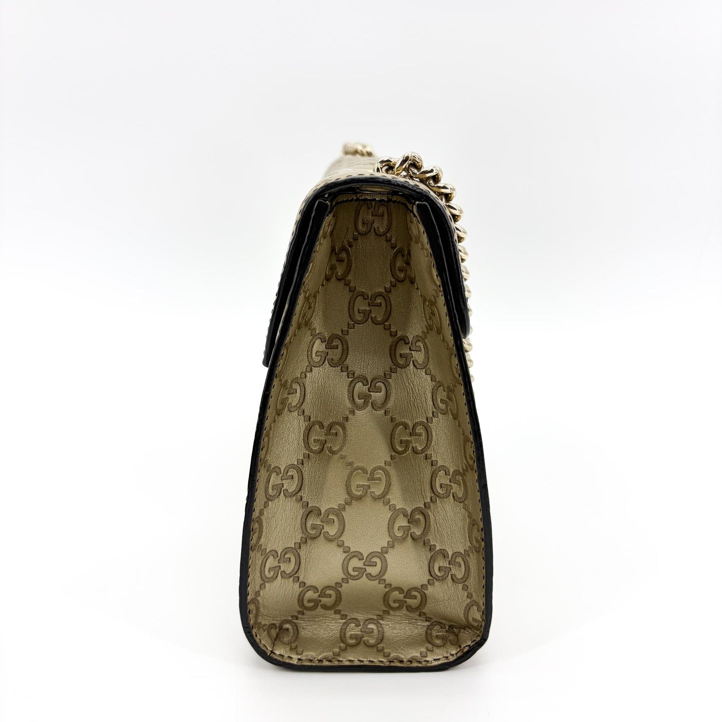 Gucci Emily Guccisima Chain Shoulder Bag Gold