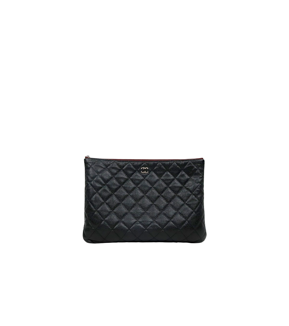 Chanel Black Caviar Clutch Bag