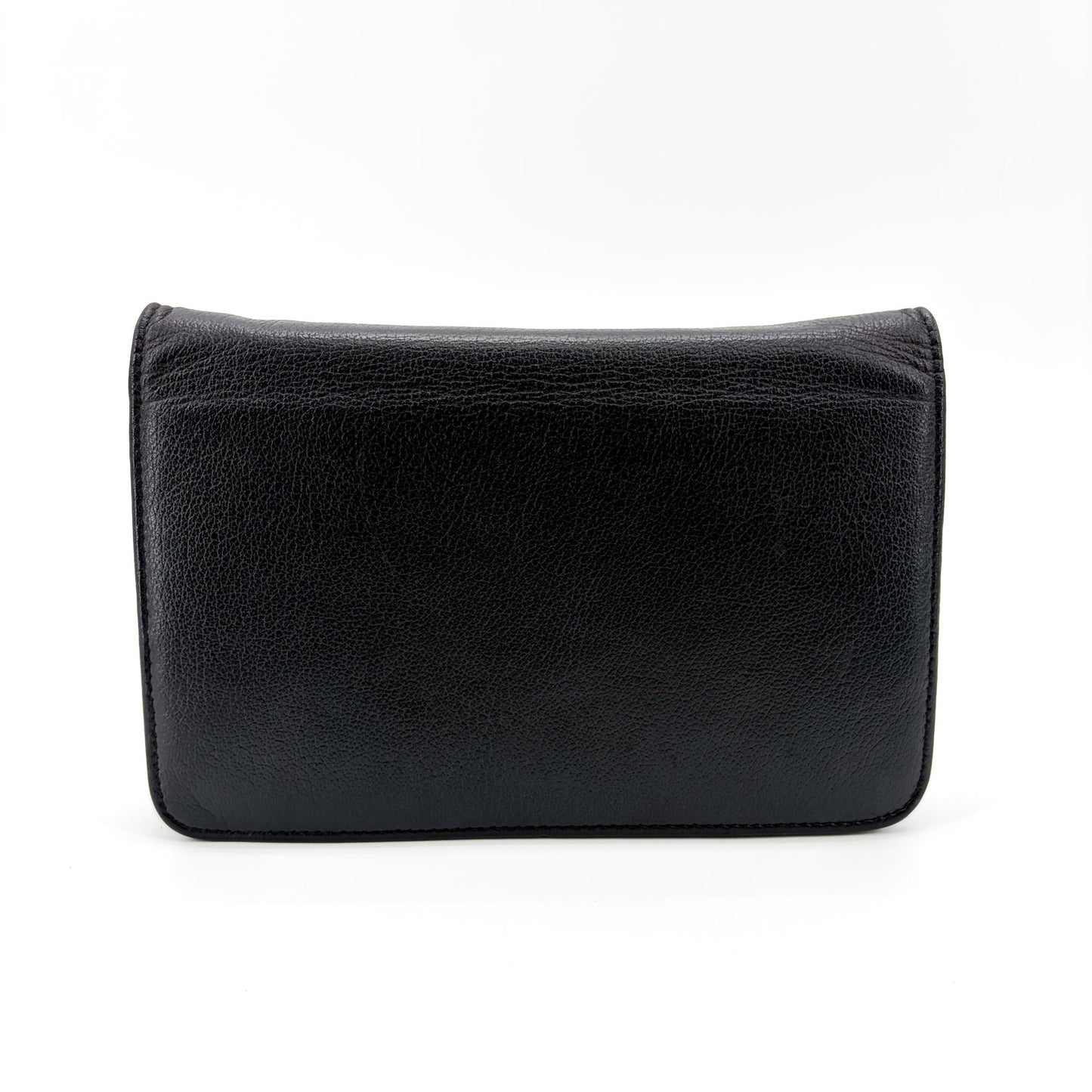 Chanel Camellia Wallet on Chain Black with Silver Hardware