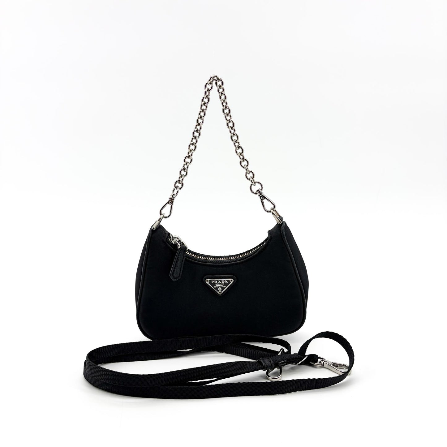 Prada Re-edition Nylon Mini Crossbody Bag Black