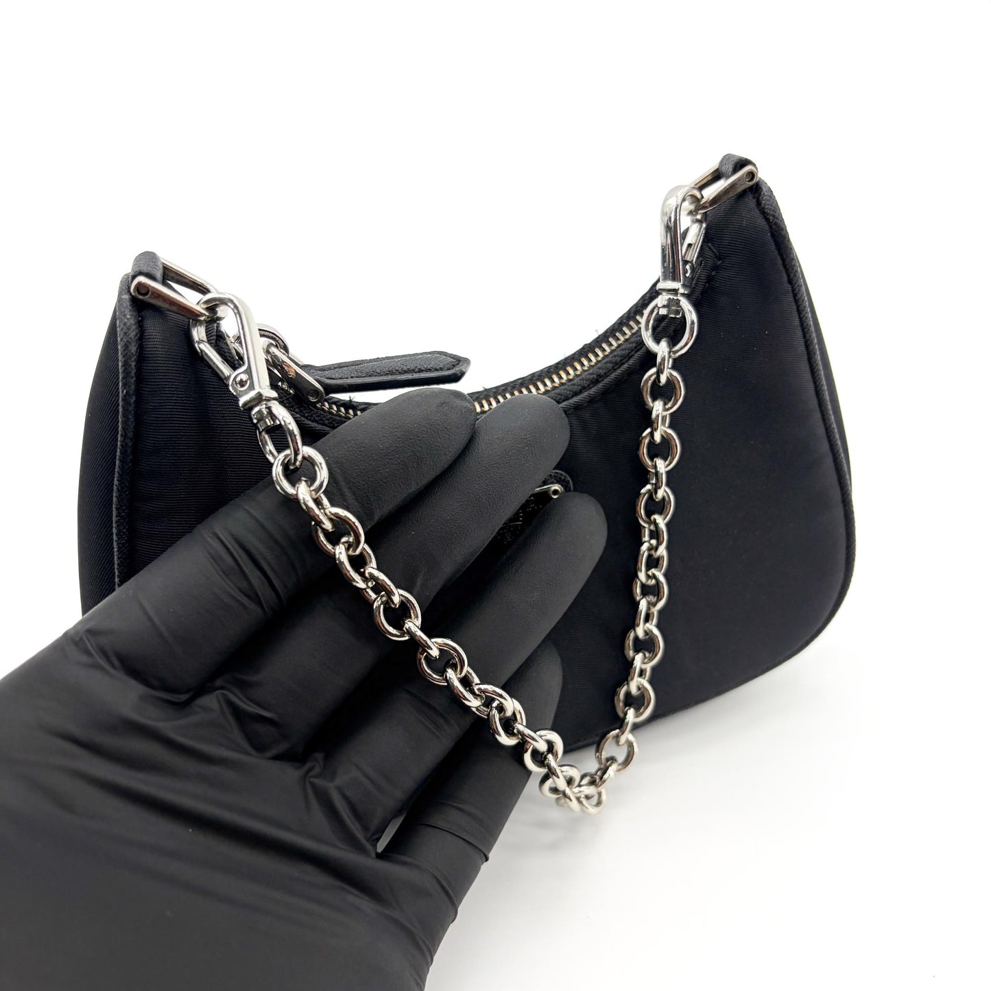 Prada Re-edition Nylon Mini Crossbody Bag Black