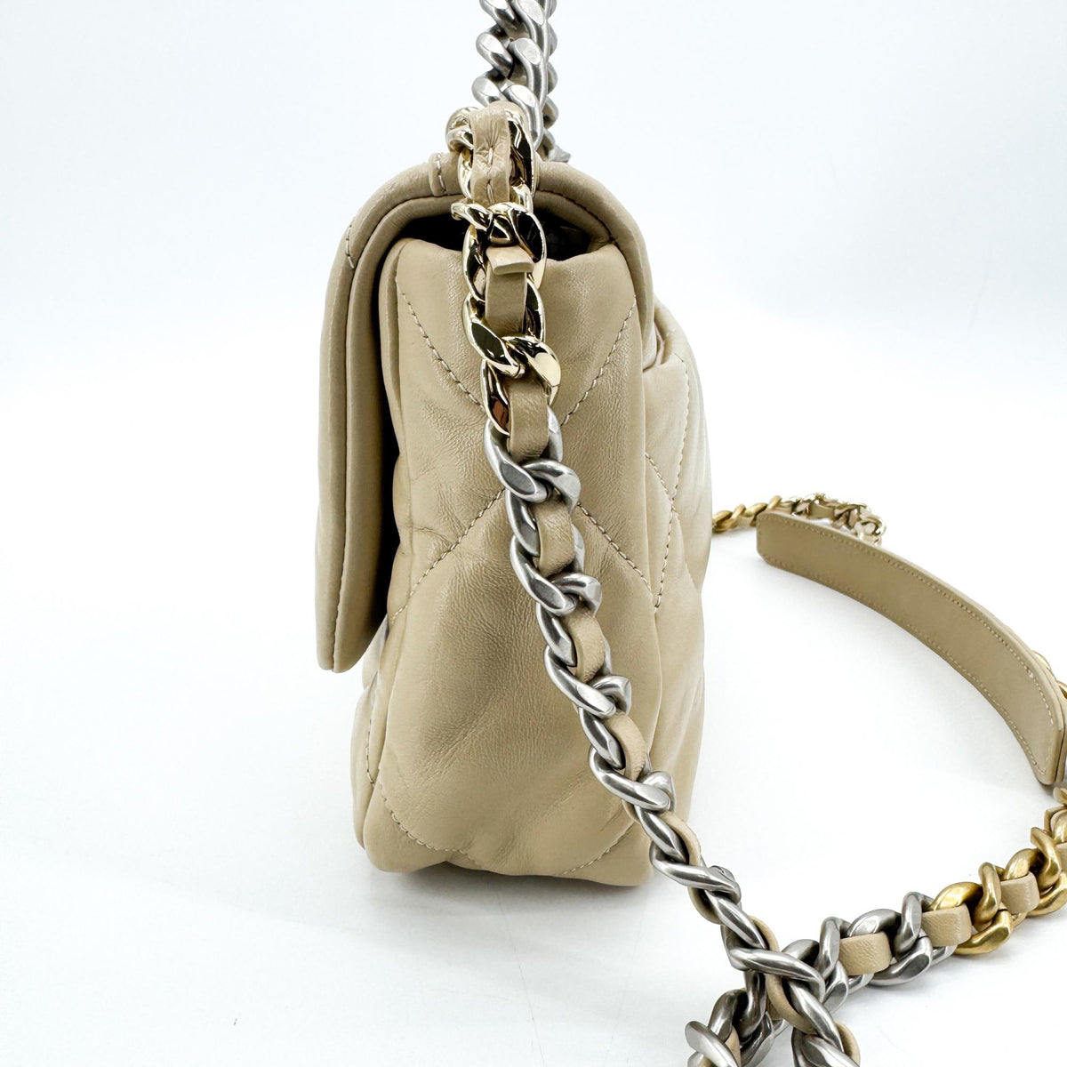 Chanel 19 Flap Bag Small Beige