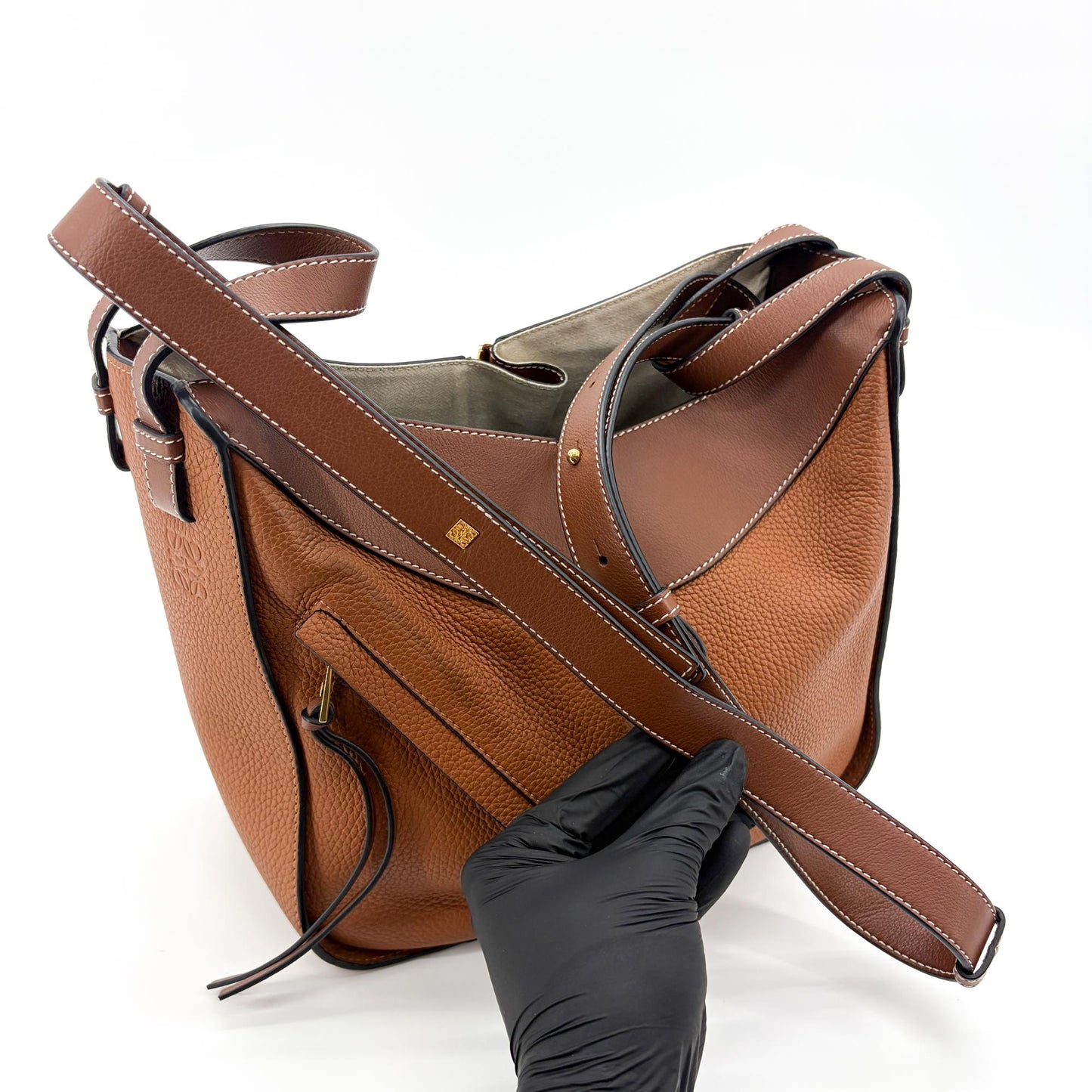 Loewe Hammock Small Bag Tan Grain Calfskin