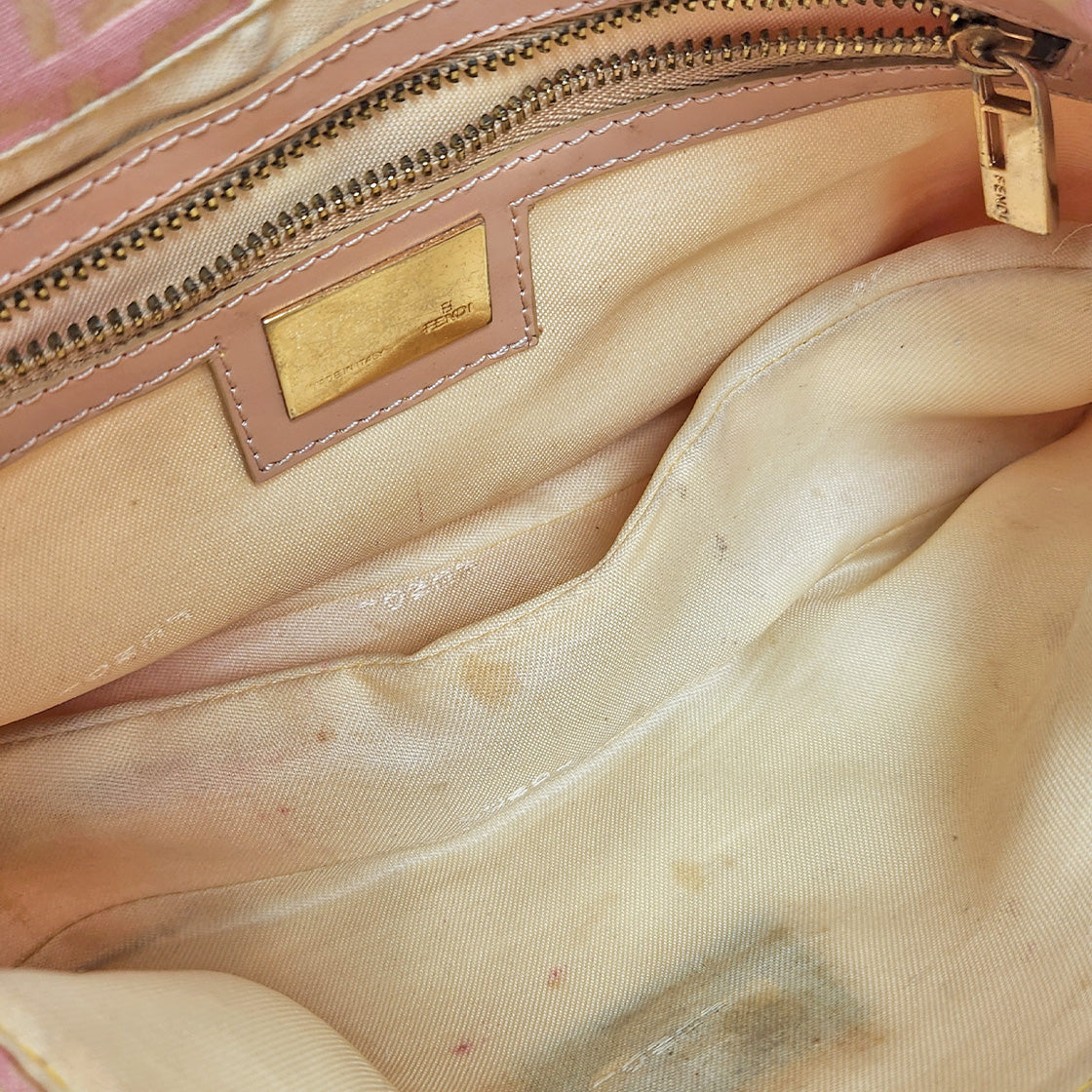 Fendi Pink Zucchino Mamma Bag
