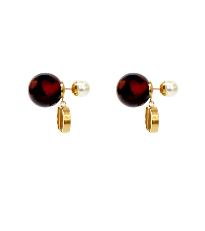 Dior Tribal Pearl Earrings