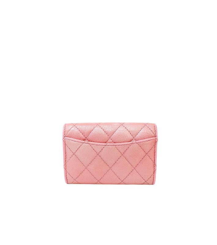 Chanel Pink Classic Card Wallet