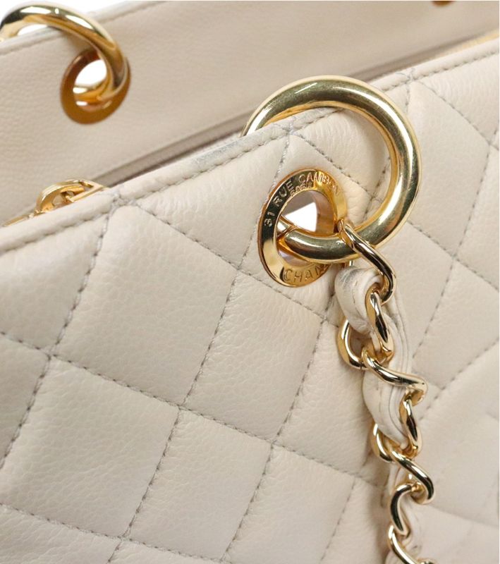 Chanel Beige Big CC Grand Shopping Shoulder Bag