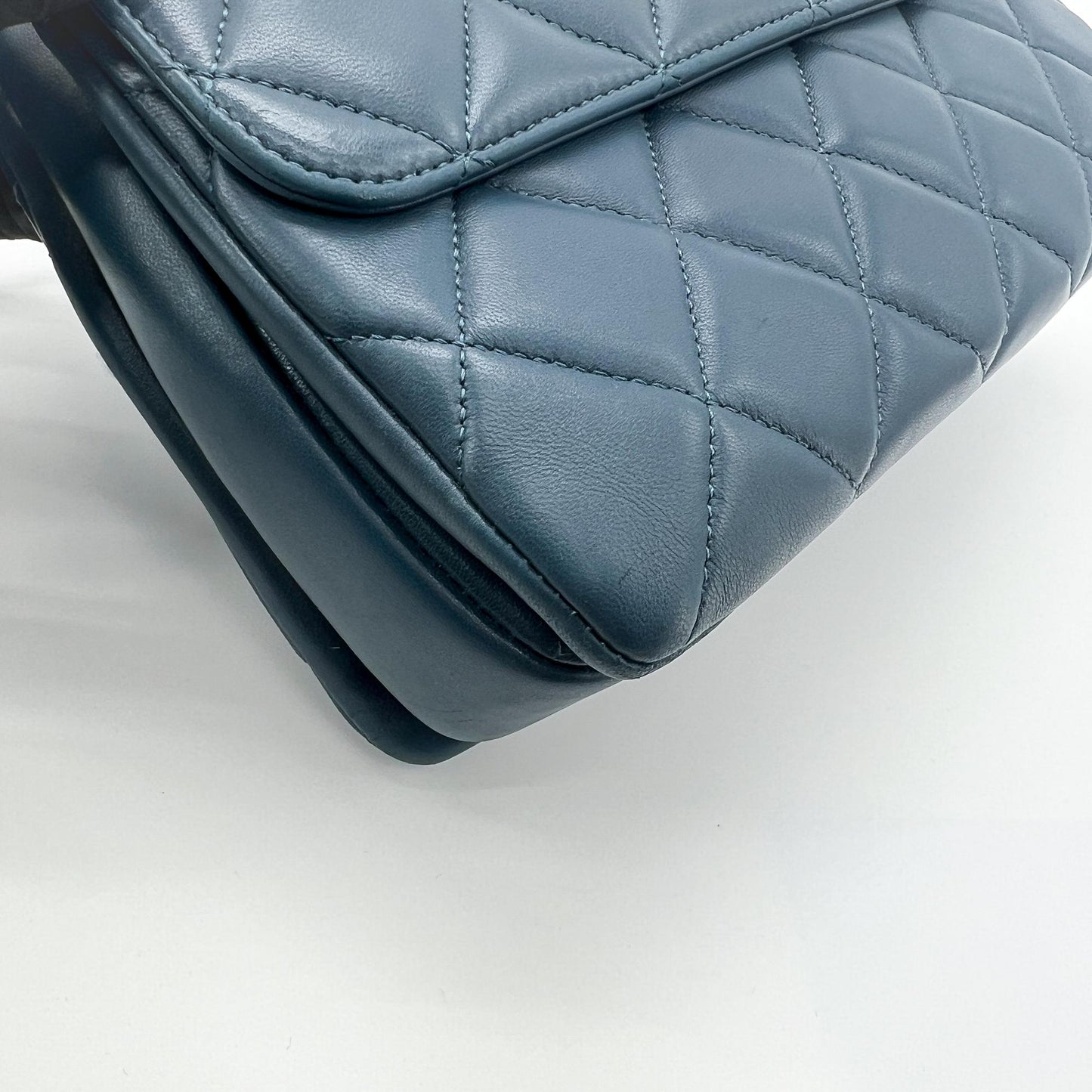 Chanel Small Trendy CC Top Handle Flap Bag Navy Gold Hardware