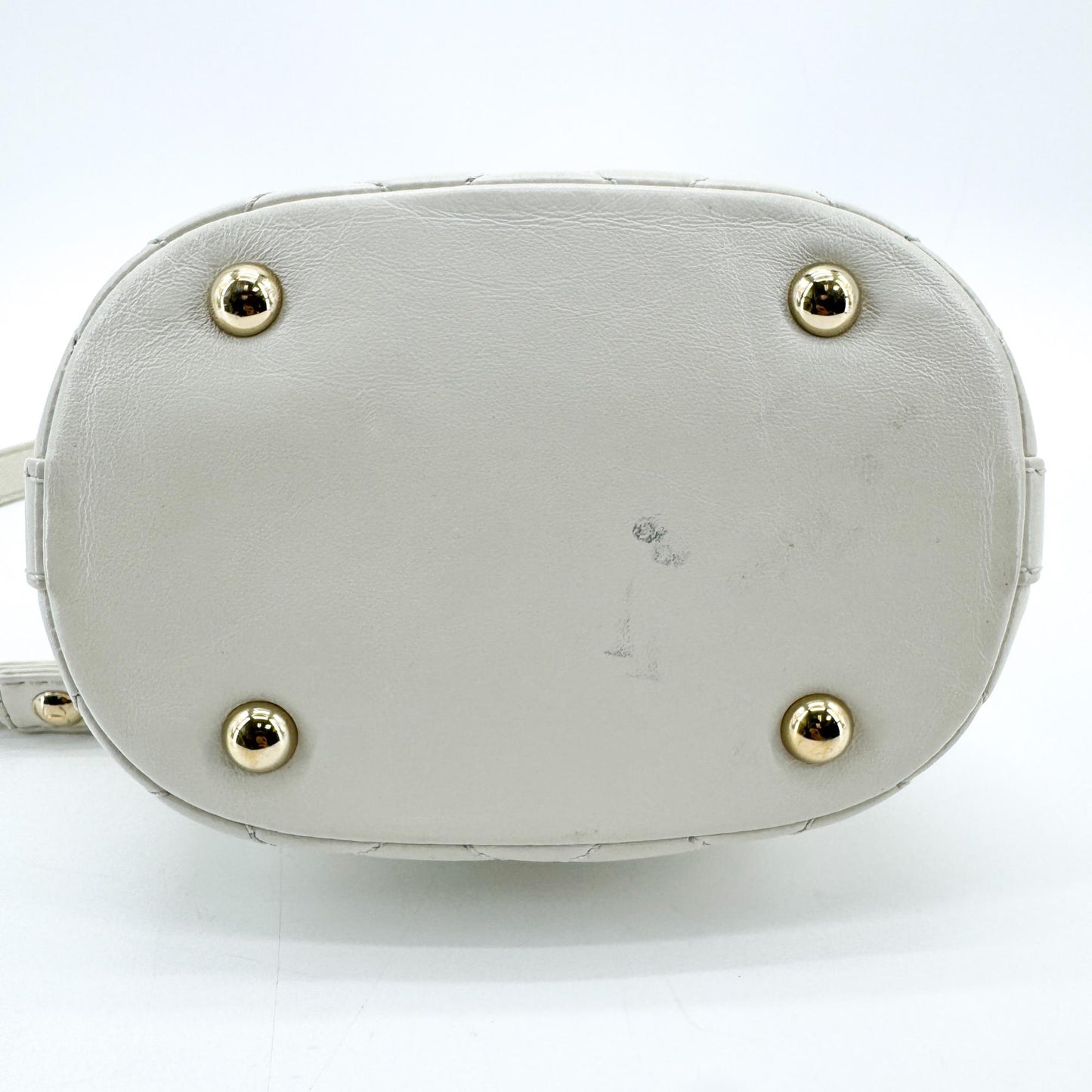 Chanel Flap Bucket Bag Small Lambskin White Gold Hardware