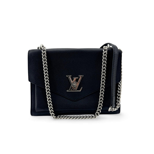 Louis Vuitton Lockme II Crossbody Bag Black Silver Hardware