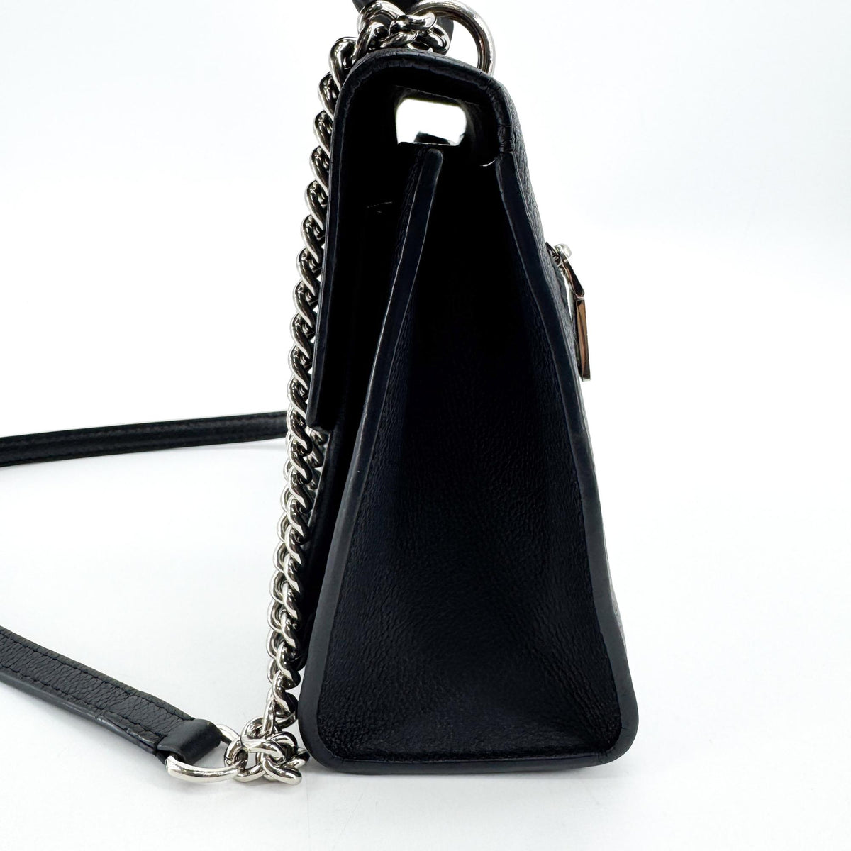 Louis Vuitton Lockme II Crossbody Bag Black Silver Hardware
