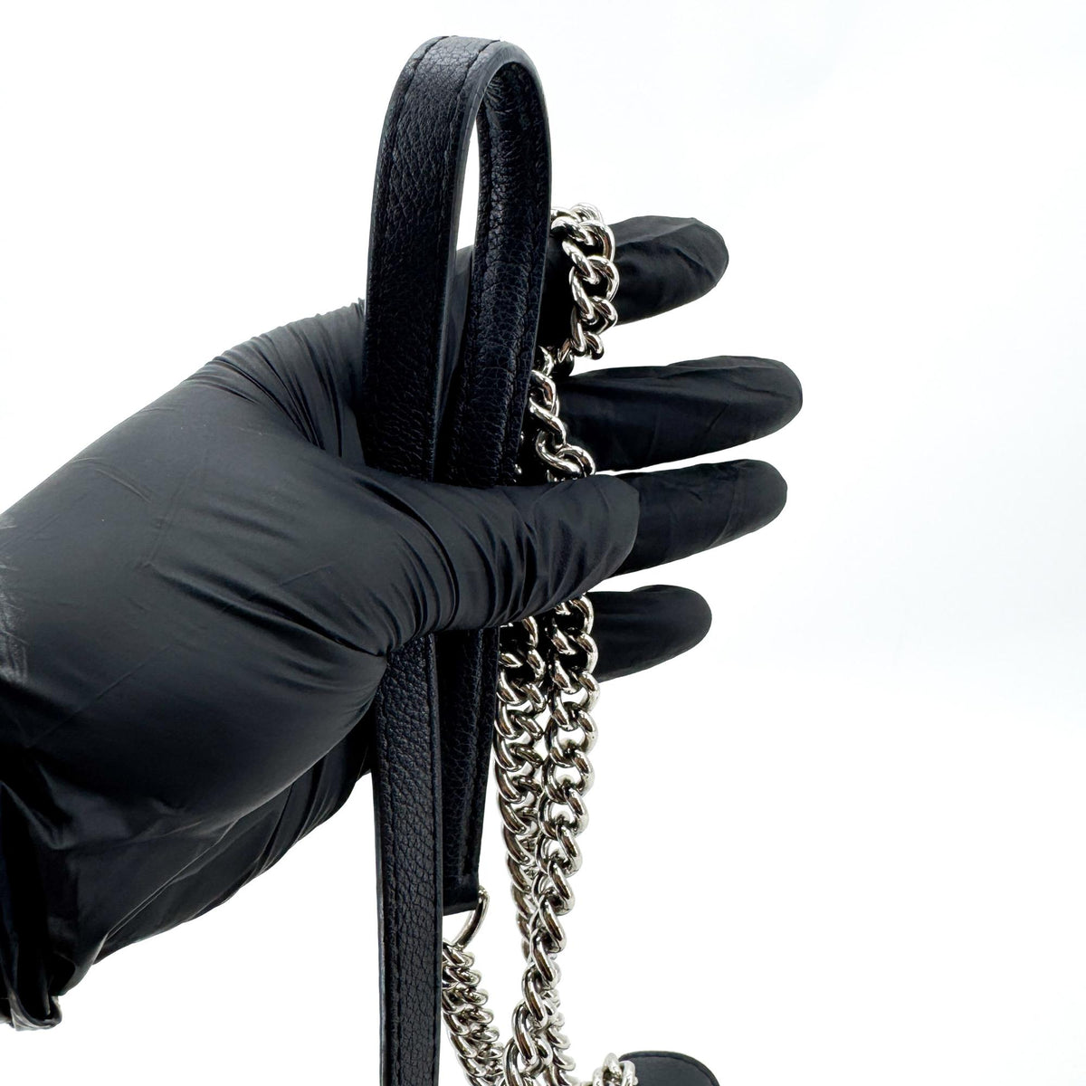 Louis Vuitton Lockme II Crossbody Bag Black Silver Hardware