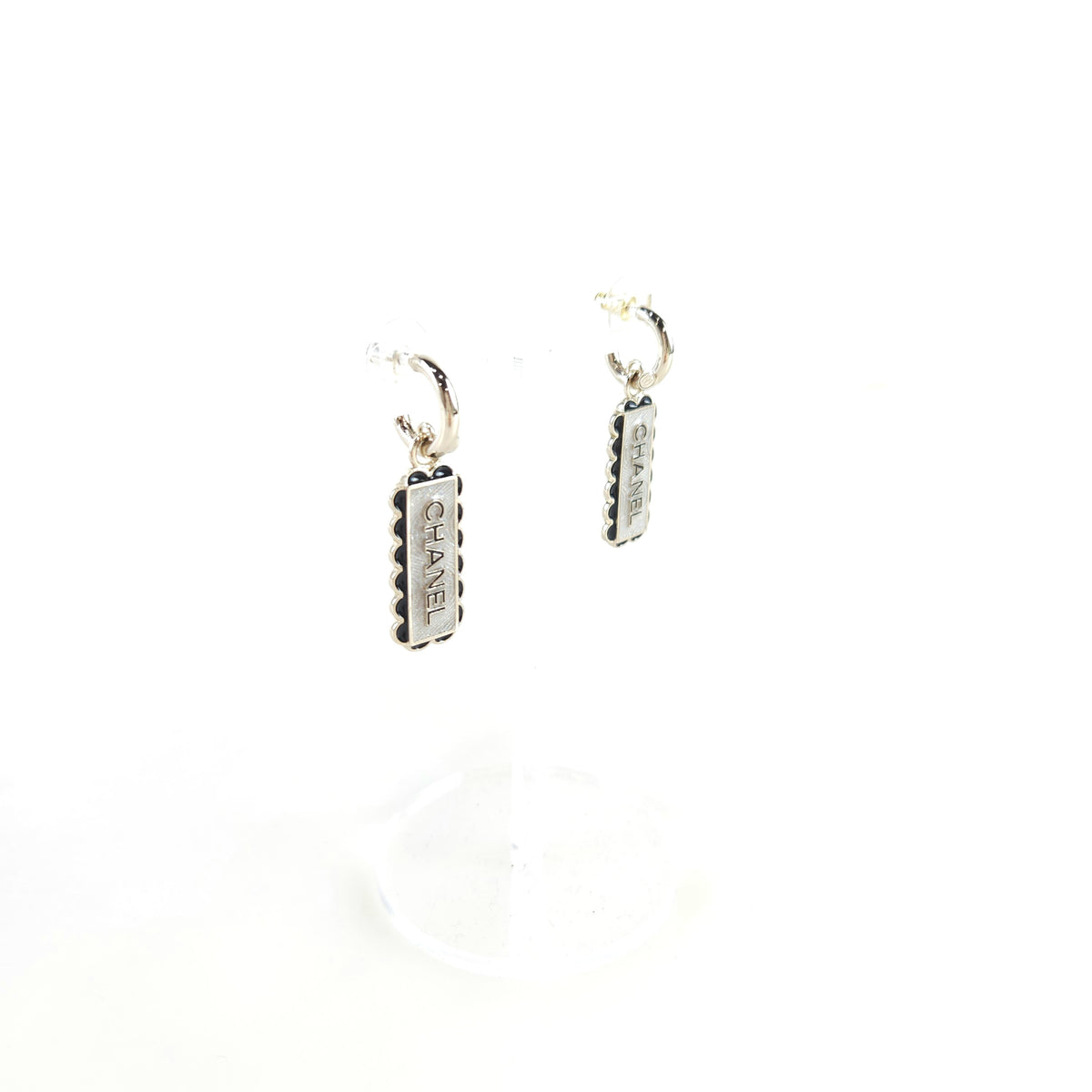 Lettering Logo Drop Earrings