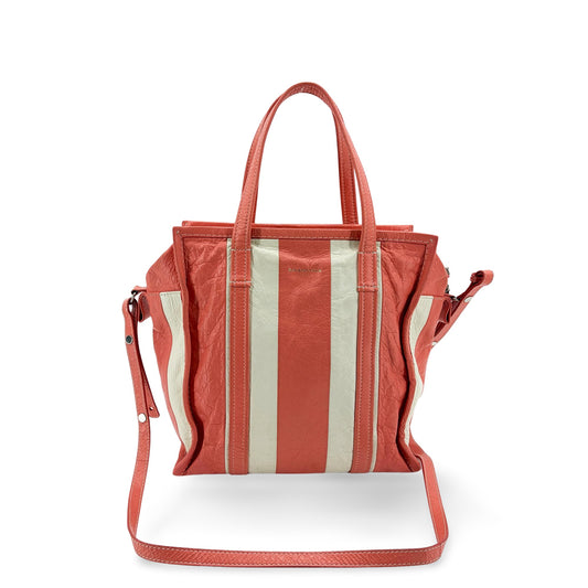 Balenciaga Bazaar Shopper XS Red White Stripe