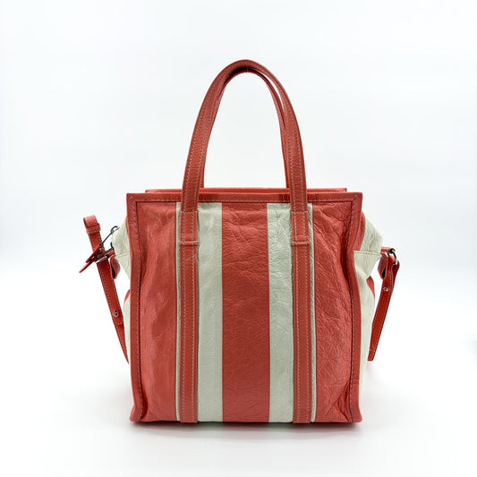 Balenciaga Bazaar Shopper XS Red White Stripe