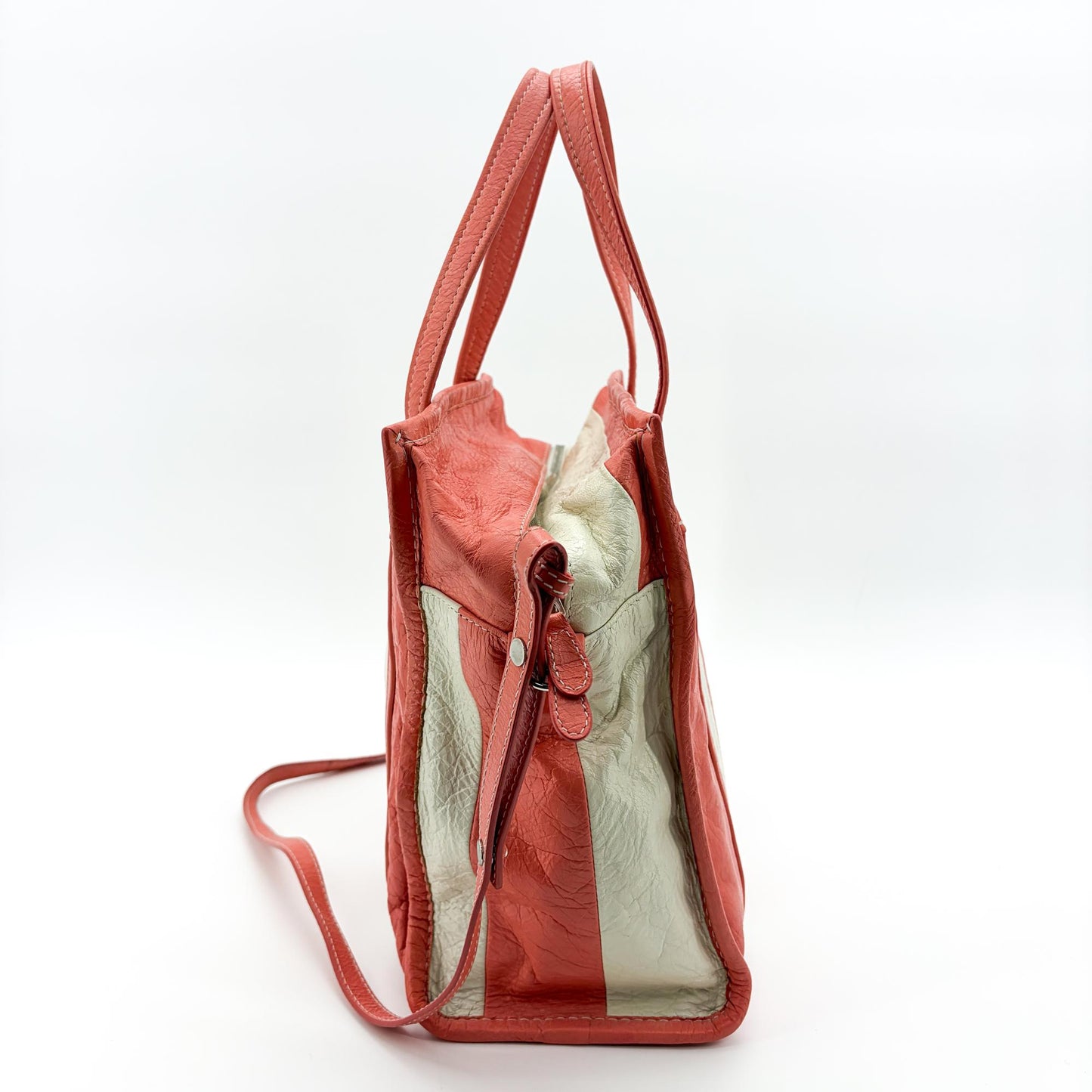 Balenciaga Bazaar Shopper XS Red White Stripe