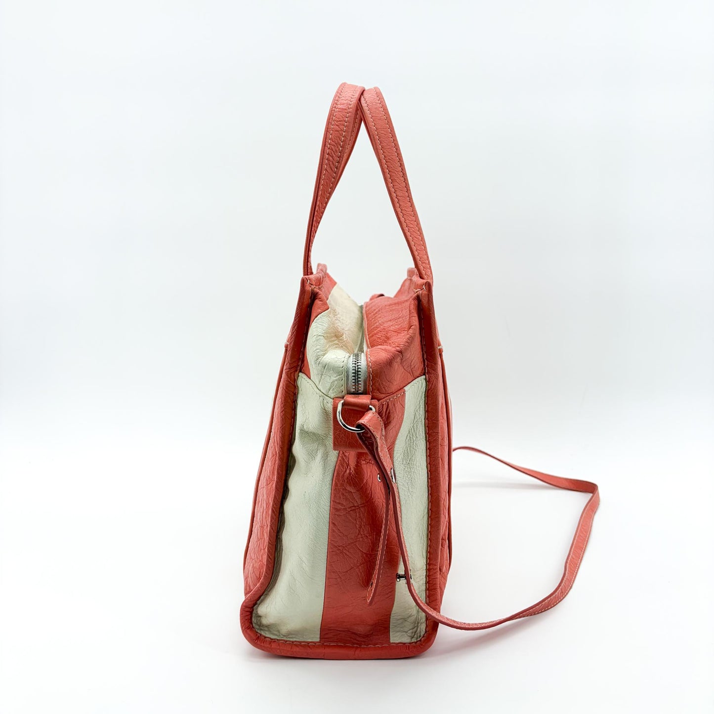Balenciaga Bazaar Shopper XS Red White Stripe