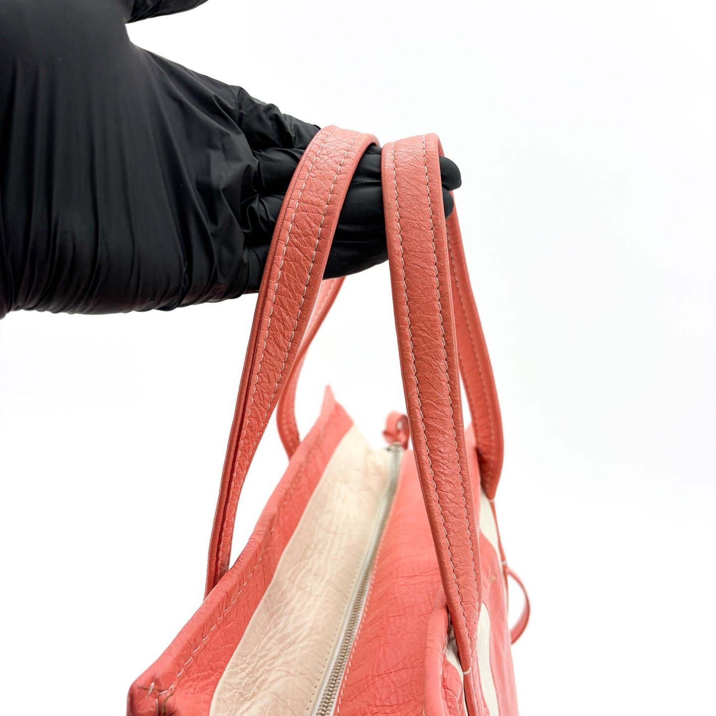 Balenciaga Bazaar Shopper XS Red White Stripe