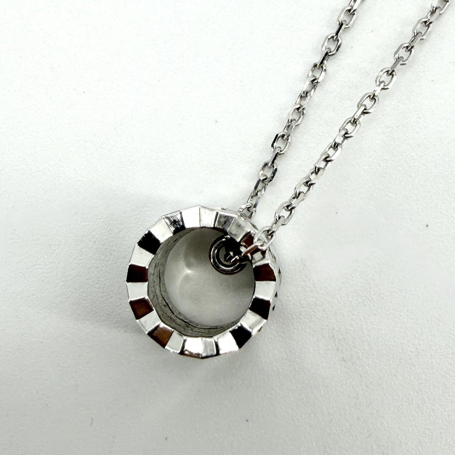 Chaumet Be My Love White Gold Diamond Black Lacquer Pendant Necklace
