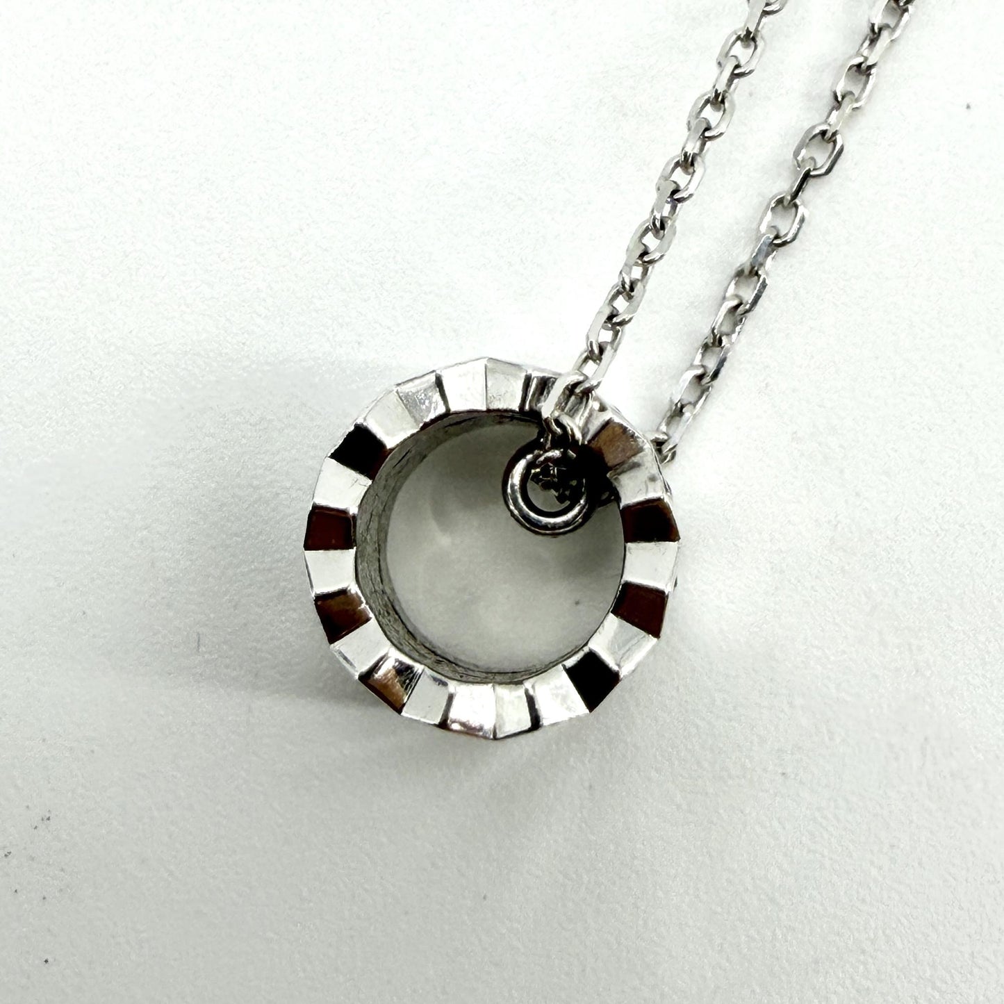 Chaumet Be My Love White Gold Diamond Black Lacquer Pendant Necklace