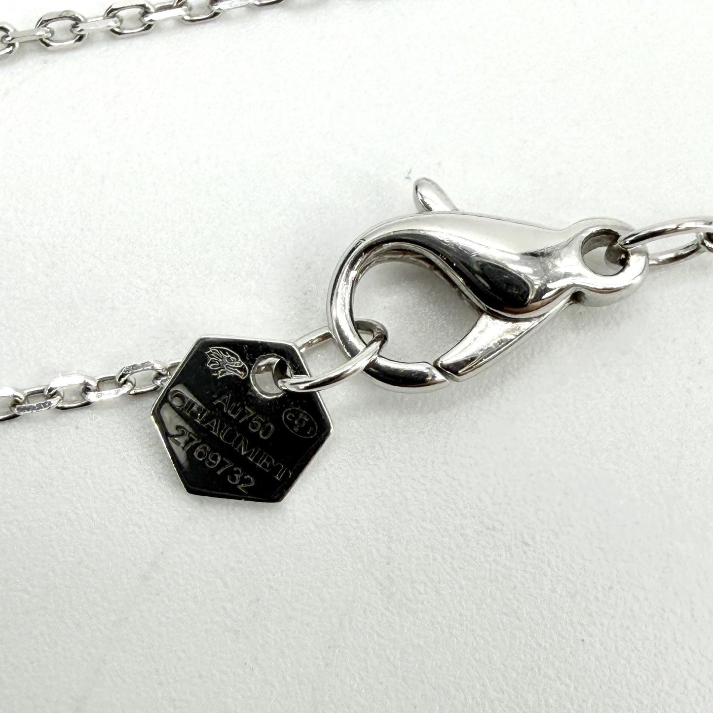 Chaumet Be My Love White Gold Diamond Black Lacquer Pendant Necklace