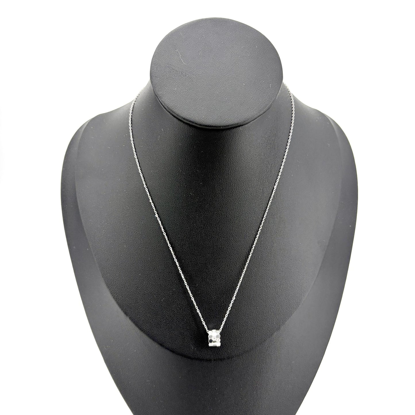 Chaumet Be My Love White Gold Diamond Black Lacquer Pendant Necklace