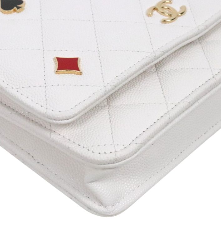 Chanel White Caviar Casino WOC Crossbody Bag