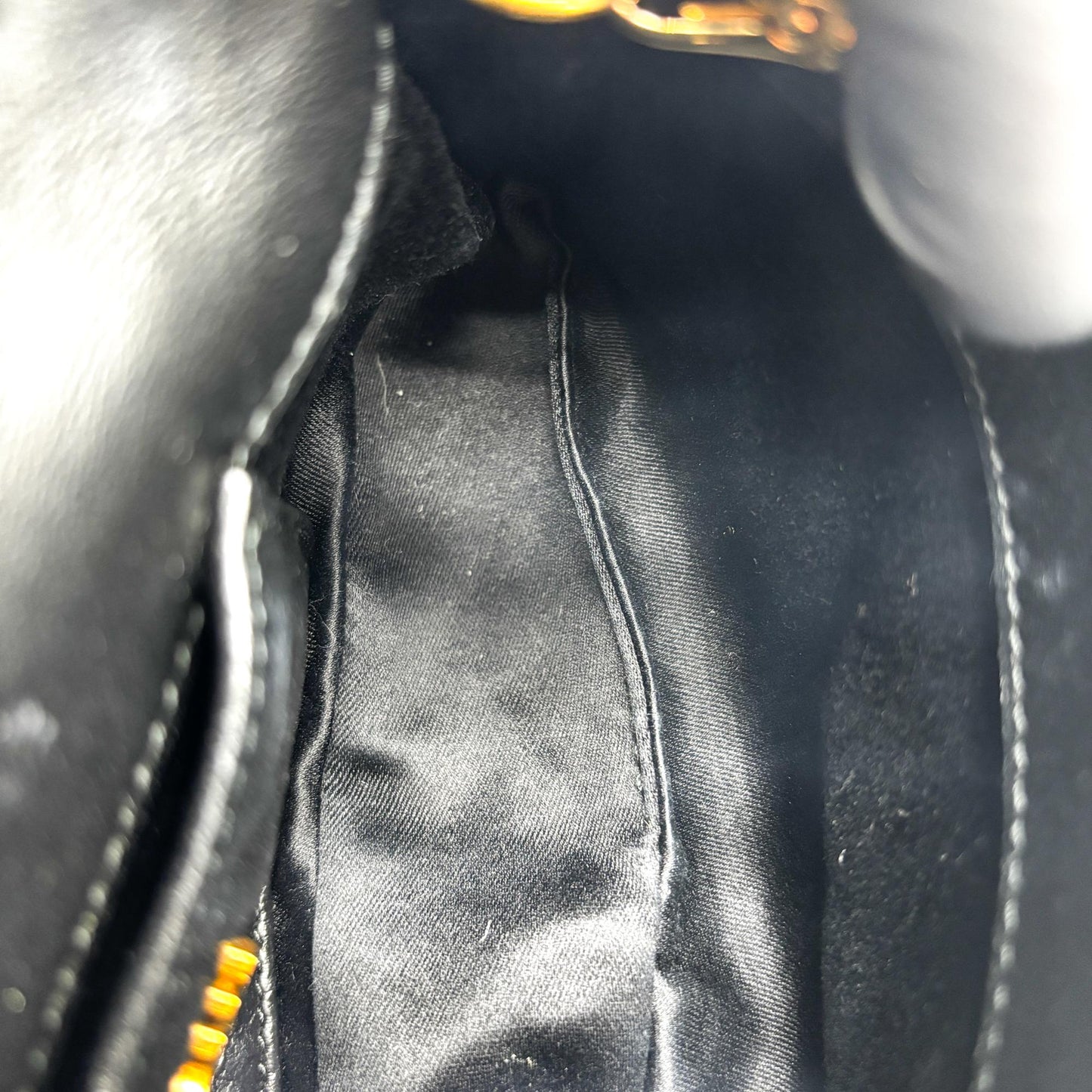 Miu Miu Matelassé Napa Leather Pouch Black