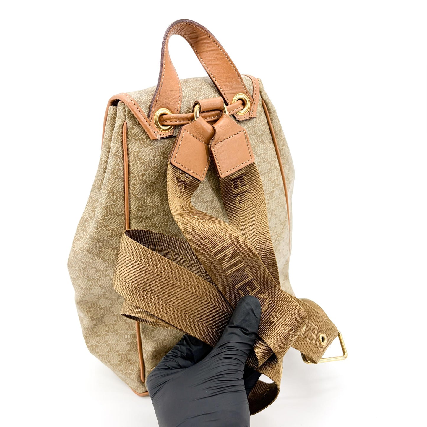 Celine Macadam Vintage Medium Backpack Brown
